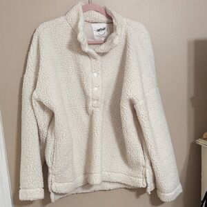 Aerie Women's Off-White Teddy Jacket